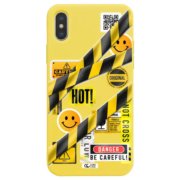 Be Careful Apple iPhone XS Silicone canary yellow Case