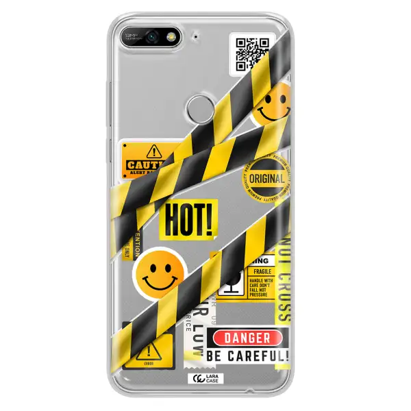 Be Careful Huawei Y7 2018 Clear TPU Case