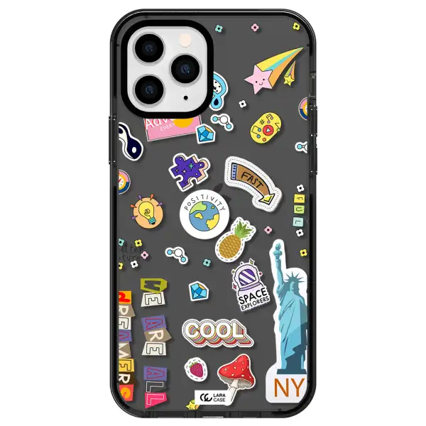 Stickers Apple iPhone 11 pro impact Smoke Black Case