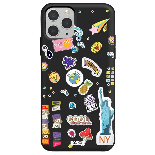 Stickers Apple iPhone 11 pro max Silicone black Case