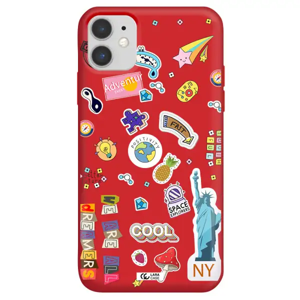 Stickers Apple iPhone 11 Silicone Imperial Red Case