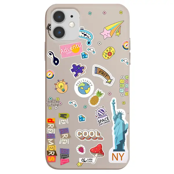 Stickers Apple iPhone 11 Silicone Stone Case