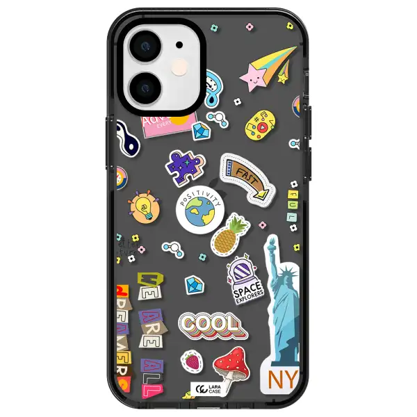 Stickers Apple iPhone 12 mini impact Smoke Black Case