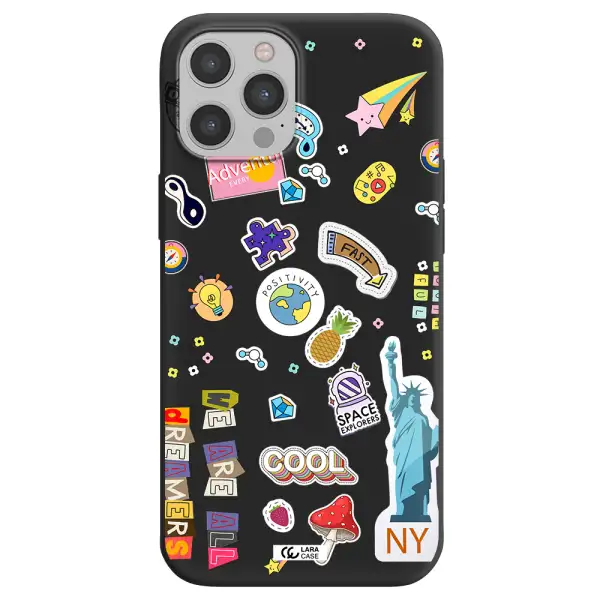 Stickers Apple iPhone 12 pro Silicone black Case