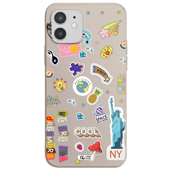Stickers Apple iPhone 12 Silicone Stone Case