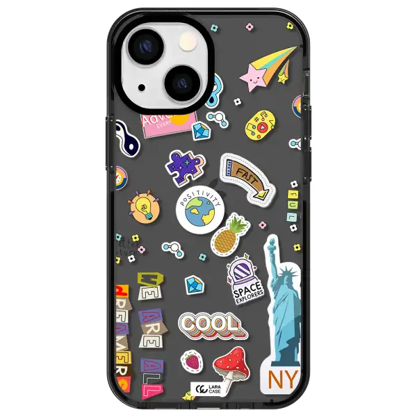 Stickers Apple iPhone 13 mini impact Smoke Black Case