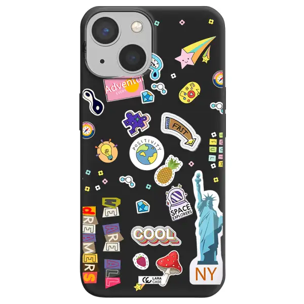 Stickers Apple iPhone 13 mini Silicone black Case