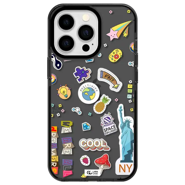 Stickers Apple iPhone 13 Pro impact Smoke Black Case