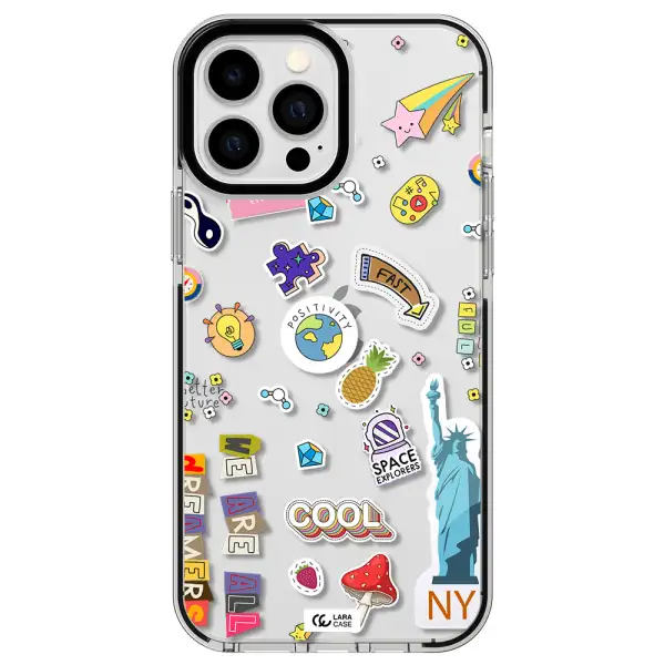 Stickers Apple iPhone 13 Pro Max impact black border Case