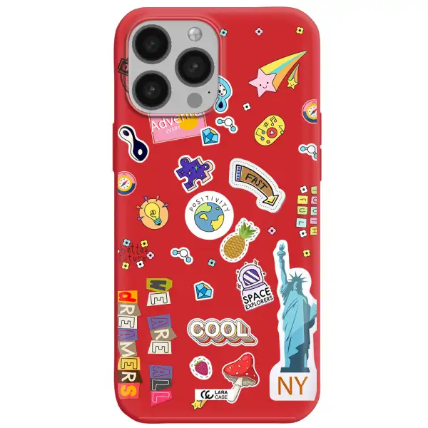 Stickers Apple iPhone 13 Pro Max Silicone Imperial Red Case