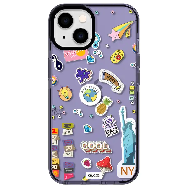 Stickers Apple iPhone 14 impact Lilac Case
