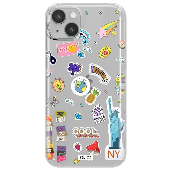Stickers Apple iPhone 14 plus Clear TPU Case