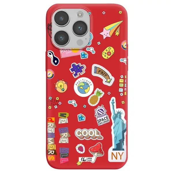 Stickers Apple iPhone 14 pro max Silicone Imperial Red Case