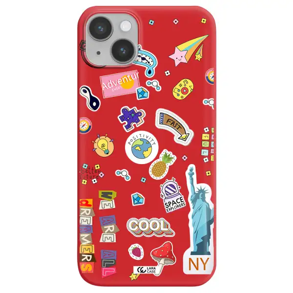 Stickers Apple iPhone 14 Silicone Imperial Red Case