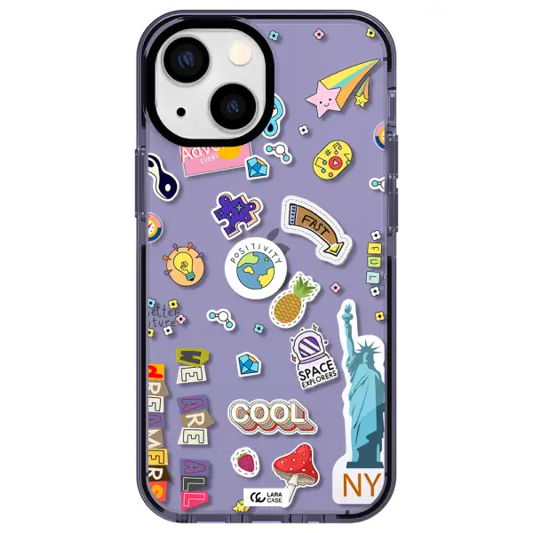 Stickers Apple iPhone 15 impact Lilac Case