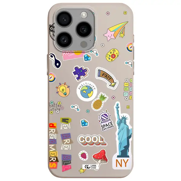 Stickers Apple Iphone 15 Pro max Silicone Stone Case