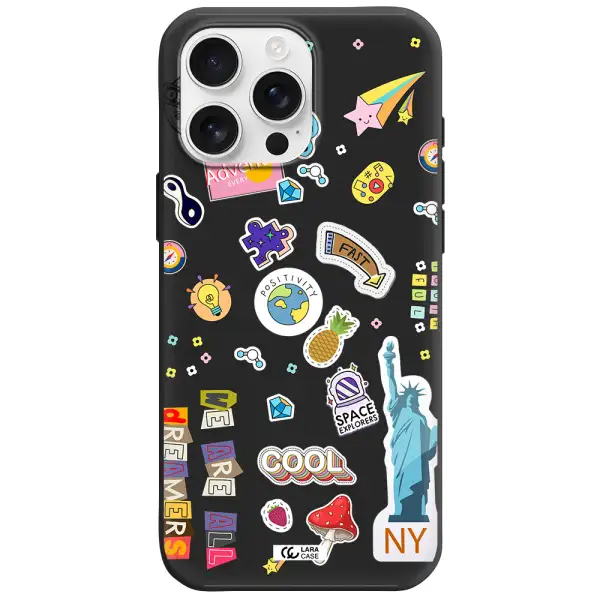 Stickers Apple Iphone 16 Pro Max Silicone Black Case