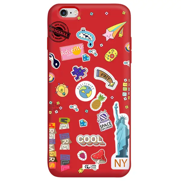 Stickers Apple iPhone 6 plus Silicone Imperial Red Case