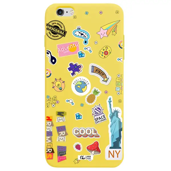 Stickers Apple iPhone 6 s plus Silicone canary yellow Case