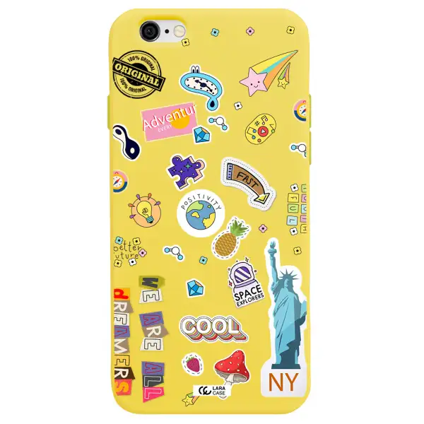 Stickers Apple iPhone 6 Silicone canary yellow Case