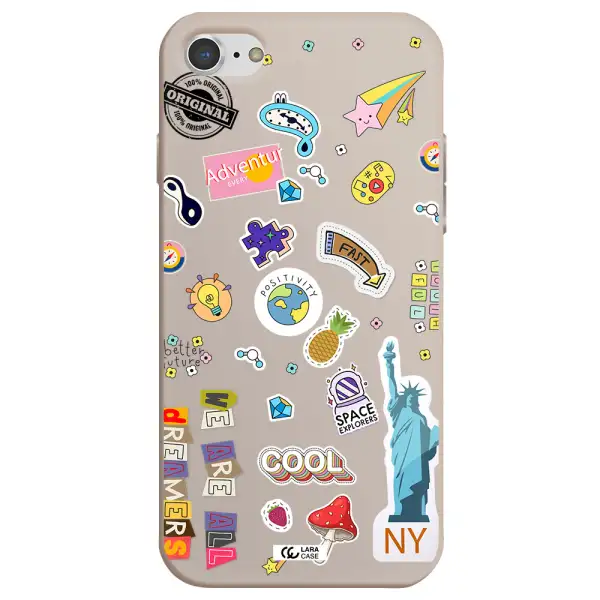 Stickers Apple iPhone 7 Silicone Stone Case
