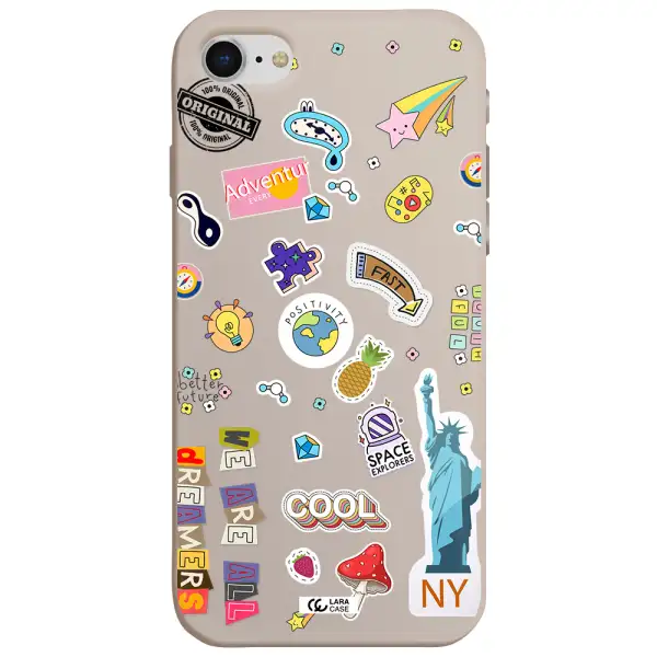 Stickers Apple iPhone se 2020 Silicone Stone Case