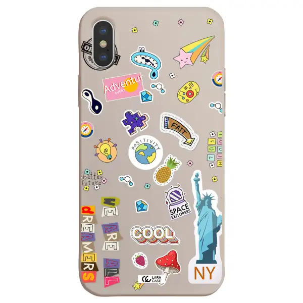 Stickers Apple iPhone X Silicone Stone Case