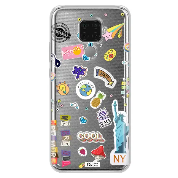 Stickers Huawei Mate 30 Lite Clear TPU Case