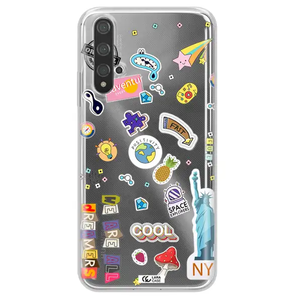 Stickers Huawei Nova 5t Clear TPU Case