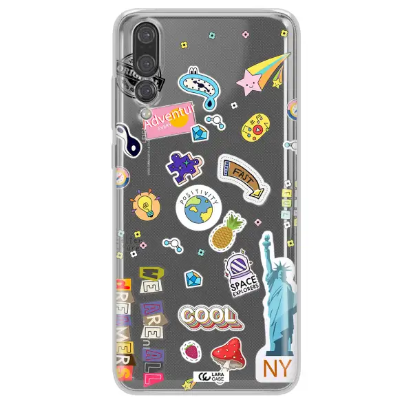Stickers Huawei P20 Pro Clear TPU Case