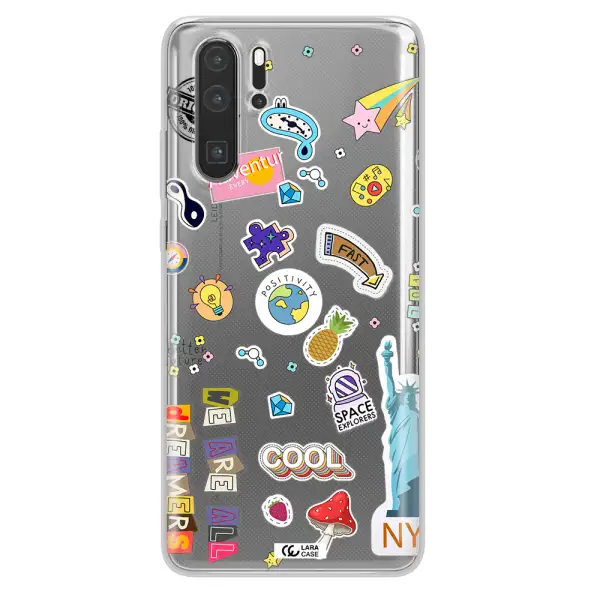 Stickers Huawei P30 Pro Clear TPU Case