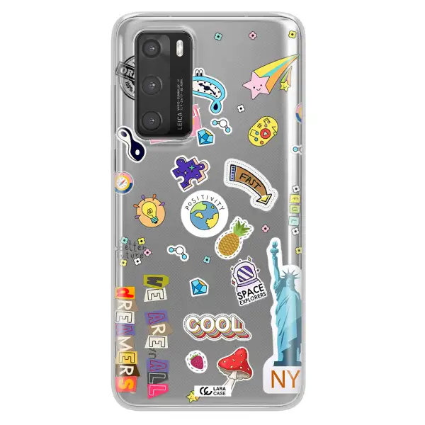 Stickers Huawei P40 Clear TPU Case