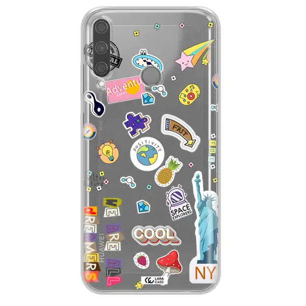 Stickers Huawei P40 Lite E Clear TPU Case