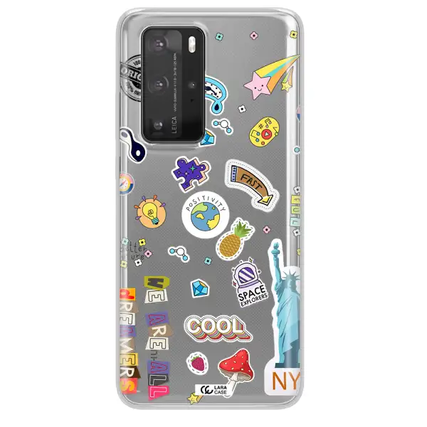 Stickers Huawei P40 Pro Clear TPU Case