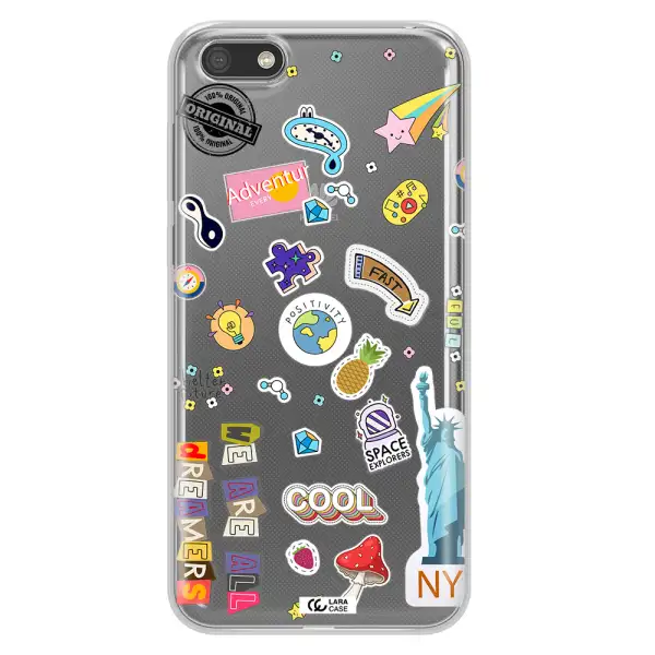 Stickers Huawei Y5 2018 Clear TPU Case