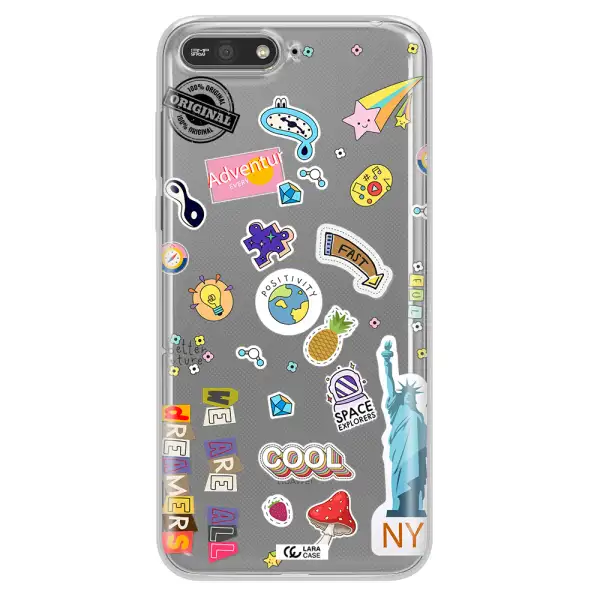 Stickers Huawei Y6 2018 Clear TPU Case
