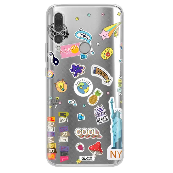 Stickers Huawei Y9 Prime 2019 Clear TPU Case