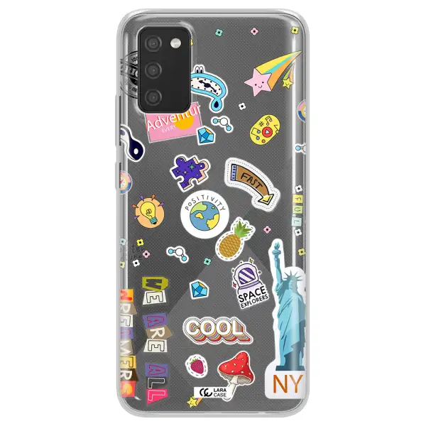 Stickers Samsung A02S Clear TPU Case