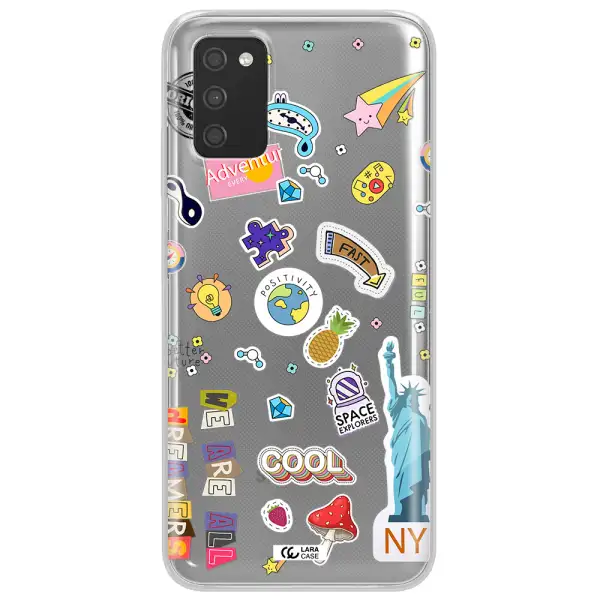 Stickers Samsung A03S Clear TPU Case