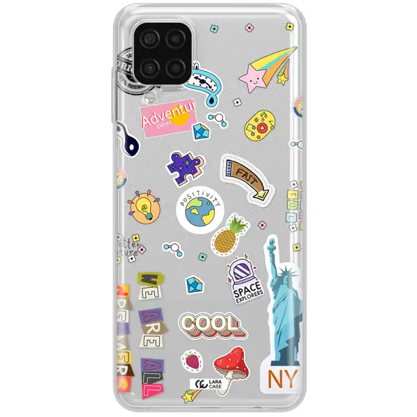Stickers Samsung A12 4g Clear TPU Case