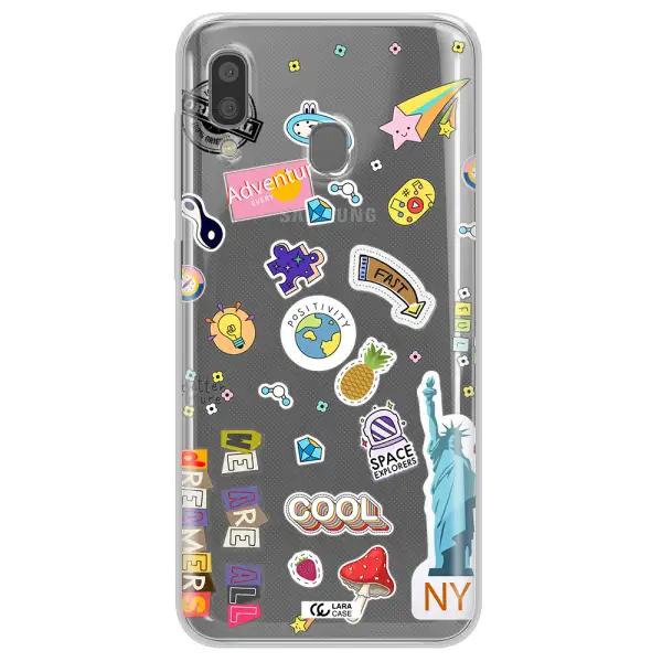 Stickers Samsung A20 Clear TPU Case