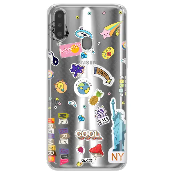 Stickers Samsung A20S Clear TPU Case