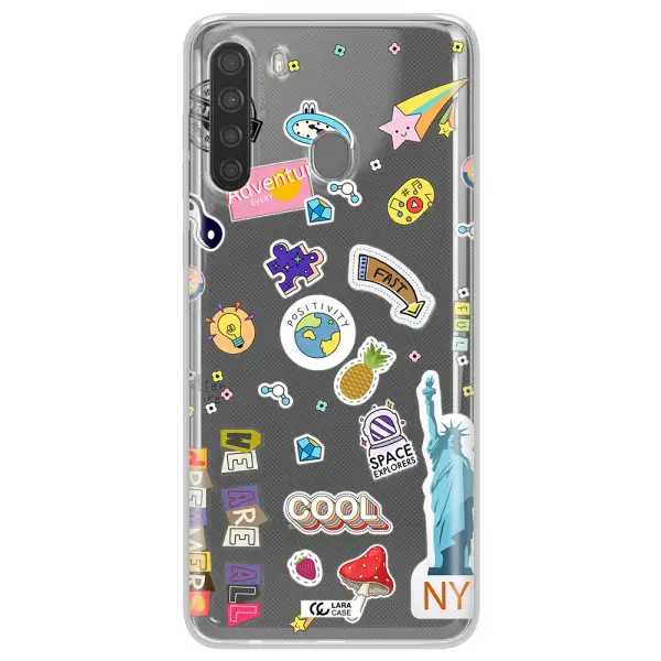 Stickers Samsung A21 Clear TPU Case