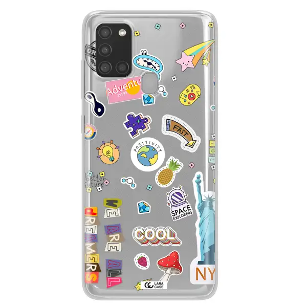 Stickers Samsung A21S Clear TPU Case