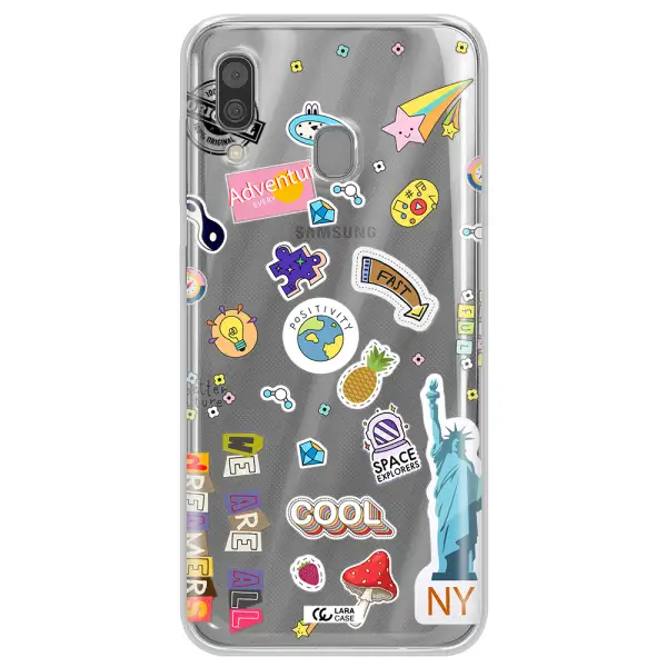Stickers Samsung A30 Clear TPU Case