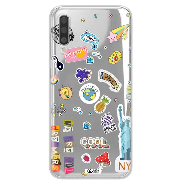 Stickers Samsung A50S Clear Tpu Case
