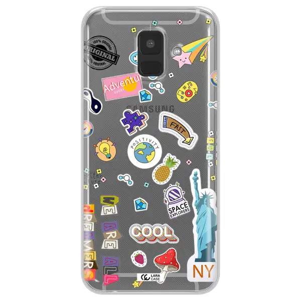 Stickers Samsung A6 Clear TPU Case