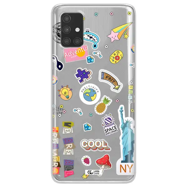 Stickers Samsung A71 Clear TPU Case