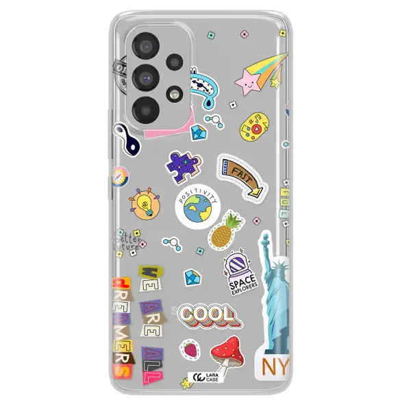 Stickers Samsung A73 Clear TPU Case