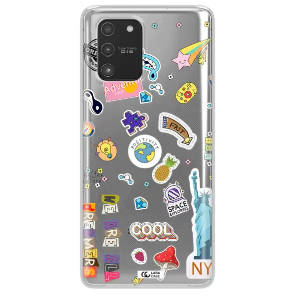 Stickers Samsung A91 Clear TPU Case